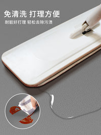 高端轻奢折边楼梯踏步垫可擦洗皮革地垫实木家用防滑台阶自带背胶 米褐色 26*80cm【安全防护折边3cm】