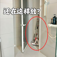 Suction Cup Mop Holder Waterproof Suction Broom Organizer Heavy Duty Utility Hanger for Washroom, Garage