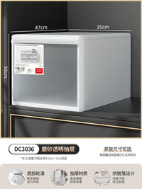 收纳箱抽屉式塑料家用衣服透明衣柜内衣收纳盒衣物储物柜子整理箱 DC35：深47宽35高25cm 1个