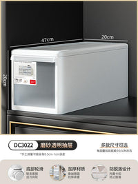 收纳箱抽屉式塑料家用衣服透明衣柜内衣收纳盒衣物储物柜子整理箱 DC35：深47宽35高25cm 1个