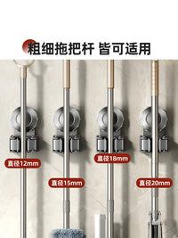 Suction Cup Mop Holder Waterproof Suction Broom Organizer Heavy Duty Utility Hanger for Washroom, Garage
