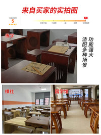 实木国学桌长条书房中古风书桌中式学校书画桌一米原木培训练字桌