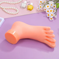 Pedicure Training Foot Soft Material Nail Art Practice Foot Realistic Mannequin Part for Beginners, Beauty School