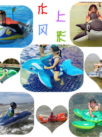 INTEX水上充气坐骑 儿童游泳圈成人浮床海龟独角兽动物骑冲浪玩具 写实鳄鱼+大礼包