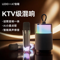 乐毒K歌音响话筒麦克风一体蓝牙音箱礼物家用唱歌神器家庭户外KTV