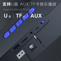多功能无线蓝牙收款音响迷你便携式桌面电脑蓝牙音箱低音炮大音量 官方标配 红色【蓝牙5.0】TWS互联-Type-C充电+送音频线