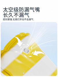 游泳圈浮床儿童充气浮排躺椅水上漂浮神器宝宝坐圈海边玩水装备 【两管躺椅-黄白色】儿童成人通用200斤内(送打气筒)