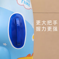 儿童充气游泳板浮板加厚圈小孩学游泳辅助工具滑水板水上漂浮神器 【加厚双气囊大把手】蓝色鲨鱼浮排（3-16岁）