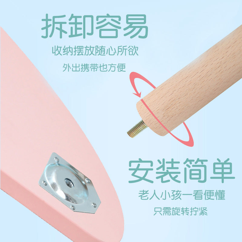 儿童桌椅套装写字桌幼儿园4岁家用游戏早教学习木质宝宝小方桌ins 薄荷绿方桌