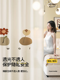 免打孔夏季卧室家用纱门帘2025新款隐私透光不透人空调防蚊隔断帘 爆款*整套*卡通派对帘+杆 【适合用81-100cm门宽】帘宽100cm*高200cm