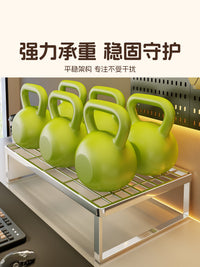 笔记本电脑增高架桌面垫高托架办公显示器抬高烧烤架子宿舍用散热底座游戏本放置台面台式机屏幕悬空收纳神器 银色镂空款中号