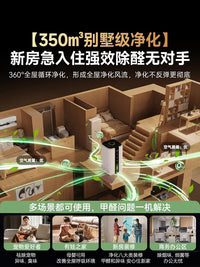 Bures室内除甲醛空气净化器智能除醛仪新房快速除醛家用宠物除臭 【库存充足 请拍新链接】增强旗舰款【2小时除醛】双重净化0-260m³√杀菌除烟除味