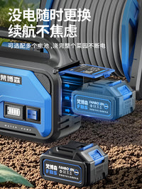 浇菜神器充电式抽水泵灌溉浇水机农村用菜地家用自动户外浇地神器 【双锂电】2598AH旗舰续航+55米防爆管+【超压280核加大双电机+电量显示+可拆卸电池】