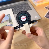 迷你打印机转轮打字机家用手账胶带手动小型刻字压纹标签机便携式 【紫色】打字机【送胶带2卷】