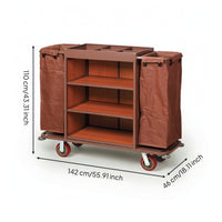 Hotel Maintenance Carrier with Bags Detachable Laundry Trolley with Oxford Bags