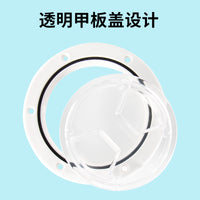 快艇甲板盖游艇透明圆形甲板盖防滑手孔透明船用游艇检查盖4/6寸