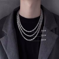 钛钢hiphop链条男款项链古巴链男士嘻哈链子装饰女生情侣百搭配饰