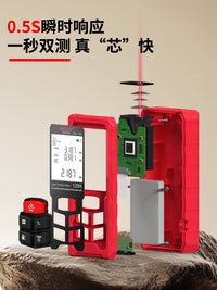 德力西激光测距仪激光尺手持红外线测量尺电子尺量房仪距离测量仪 50米-迷你测距仪【送电池+收纳包】