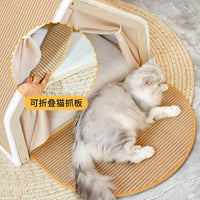 爱爬酷猫窝四季通用实木半封闭猫抓板挡风耐用超大不掉屑猫帐篷 加大号【实木框架】猫咪帐篷