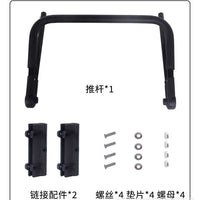 Foldable Outdoor Camping Cart with Detachable Push Rod Accessories