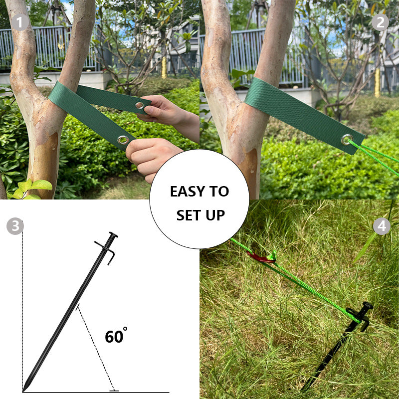 Heavy Duty Tree Stake Kit with Straps for Wind Protection