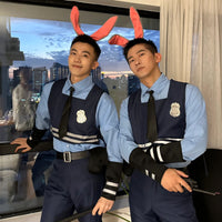 「兔子男警官」朱迪cos服装judy衣大成人女款情侣制服裤子万圣节 M 露腰款女朱迪17件套