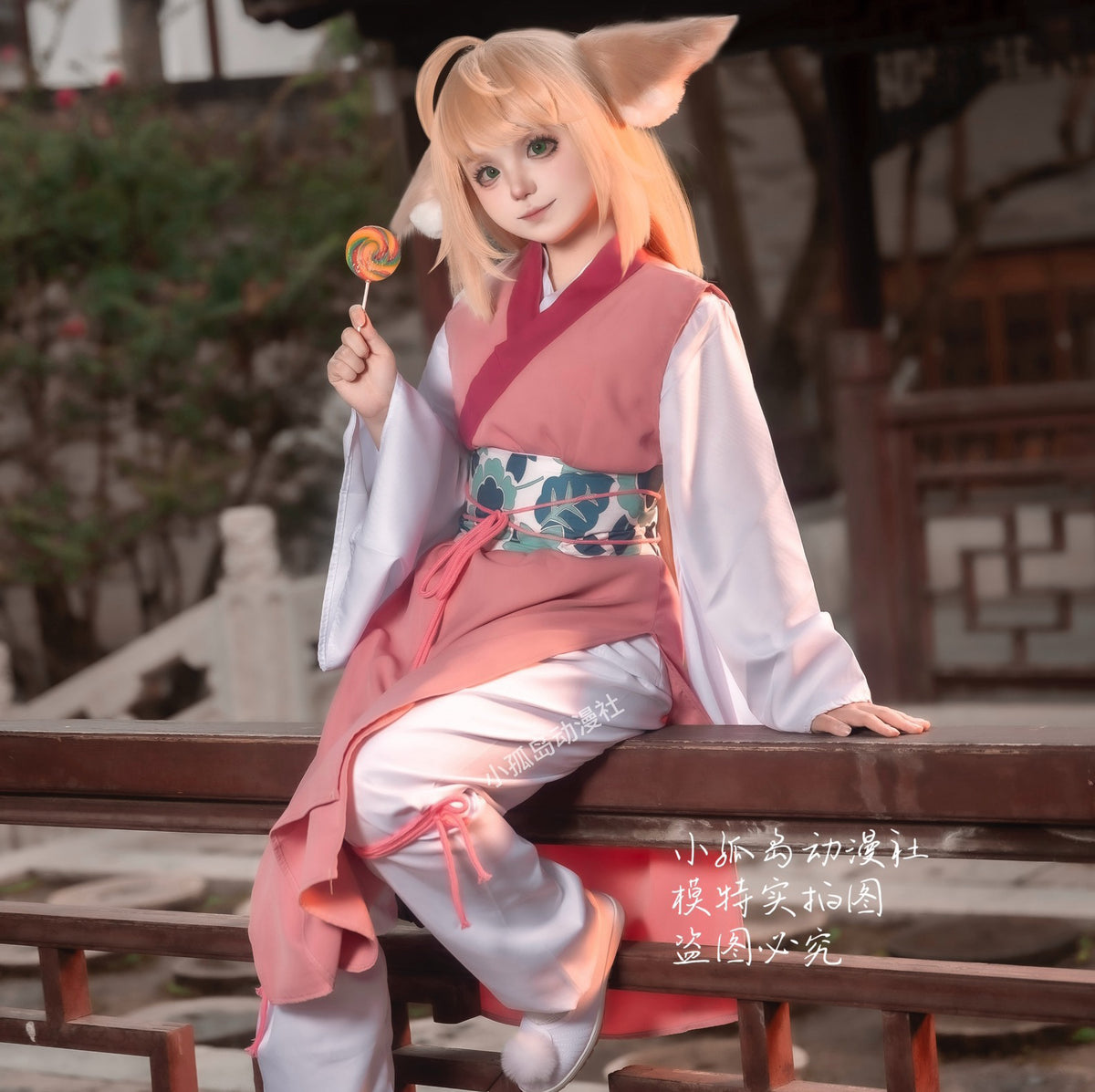 【无鞋】现货狐妖小红娘涂山苏苏幼年版cos服幼年时期cosplay服装 M 暖橙色单假发╋发网（扣子网）