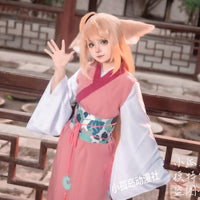 【无鞋】现货狐妖小红娘涂山苏苏幼年版cos服幼年时期cosplay服装 M 暖橙色单假发╋发网（扣子网）
