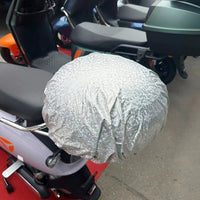 Electric Bike Basket Waterproof Cover - Dustproof, Black and Silver, Large Size