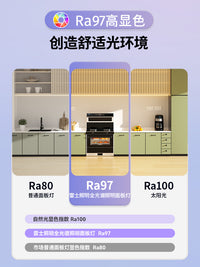 雷士照明厨房灯led全光谱吸顶灯300x600集成吊顶灯厕所灯卫生间灯 【IP64防护升级-全光谱照明】悬浮曲面无边框|珍珠白24W|30X30cm|白光