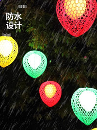 led桃心灯户外防水挂树上的彩灯节日街道工程亮化发光圆球装饰灯