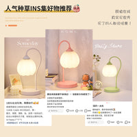 高端主卧台灯卧室床头灯2025新款浪漫轻奢高级感家用护眼小台灯 【南瓜初雪白】单色暖光-可调亮度