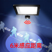 led人体感应投光灯户外防水庭院监控补光110V220V雷达红外照明灯 暖光10W非感应【85-265V宽压】