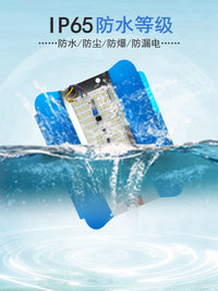 插头线led碘钨灯太阳工地用照明灯50W超亮防水强光户外建筑投光灯 加长200W白光标配版15米插头线