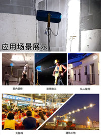 插头线led碘钨灯太阳工地用照明灯50W超亮防水强光户外建筑投光灯 加长200W白光标配版15米插头线