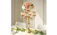 5-Head Candlestick Holder Gold-Toned Home Decor Metal