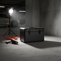 Tool Storage Box Portable Tool Box with Tray Divided Removable for Car Detailers, Workshop, Garage