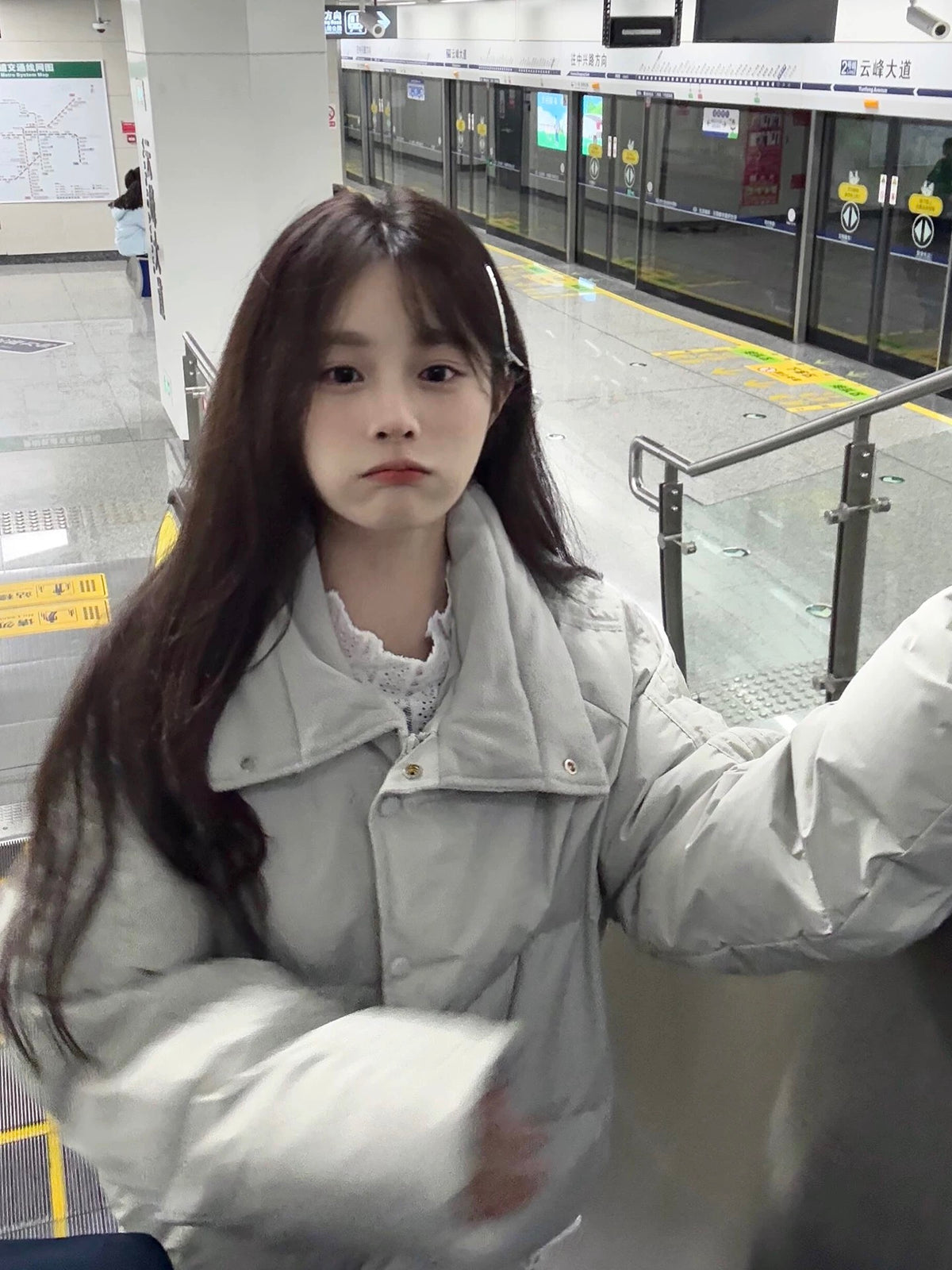 美式立领羽绒棉服女冬季2025新款设计感复古宽松加厚保暖棉衣外套