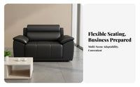 Comfortable Seating Modern Office Sofa Set Long-Lasting Construction Modern Leather Sofa Set Easy to Clean Office Lounge Furniture Wear Resistant for Corporate Buyers, Interior Designers, Clients, Waiting Room, Lobby