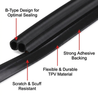 Car Door Edge Protector Soundproofing, Auto Interior Accessories Car Door Seal, B-Pillar Car Door Se - Image 4