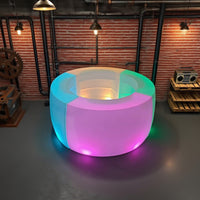 LED酒吧发光吧台户外家具可移动圆形创意调酒酒吧台聚会派对桌椅 脚踩吧椅