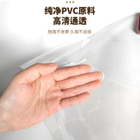 庭院凉亭挡风防雨隔断帘PVC透明塑料软帘户外防尘遮挡门帘免打孔 PVC高透【送杆子+铁环】左右底角打小孔 【适合120-180cm门宽】帘宽[100X2片]x高220cm