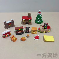 场景模型仿真微缩迷你小圣诞树栅栏壁炉雪橇微景沙盘道具装饰摆件 金币宝箱（1.4*2cm）