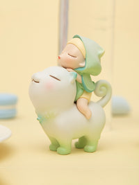白夜童话猫将军创意礼物创意可爱汽车载不急摆件治愈手办生日礼品 夜行独角兽-Lite-椰奶