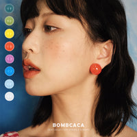 BOMBCACA彩球天天见果冻色系日常百搭款圆鼓鼓小球半圆耳环耳钉女