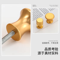 简约太空铝实心单孔金色小拉手黑色圆粒橱柜门家具抽屉明装小把手
