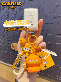 正版傲娇加菲猫2025年新款钥匙扣男书包挂件公仔小饰品钥匙链女款