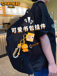 正版傲娇加菲猫2025年新款钥匙扣男书包挂件公仔小饰品钥匙链女款