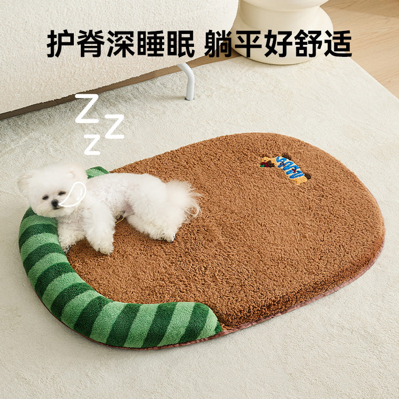 狗窝四季通用宠物床沙发可拆洗中小型犬泰迪比熊睡觉猫咪垫子夏天 XL：90*60cm（适合45斤内宠物） 咖色小狗狗【现货现发 四季通用】