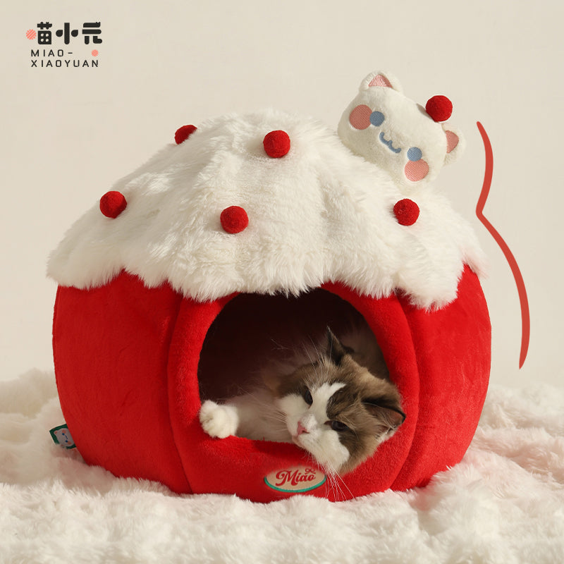 喵小元猫窝冬季保暖封闭式猫帐篷大猫屋宠物睡垫冬天猫咪安全感窝